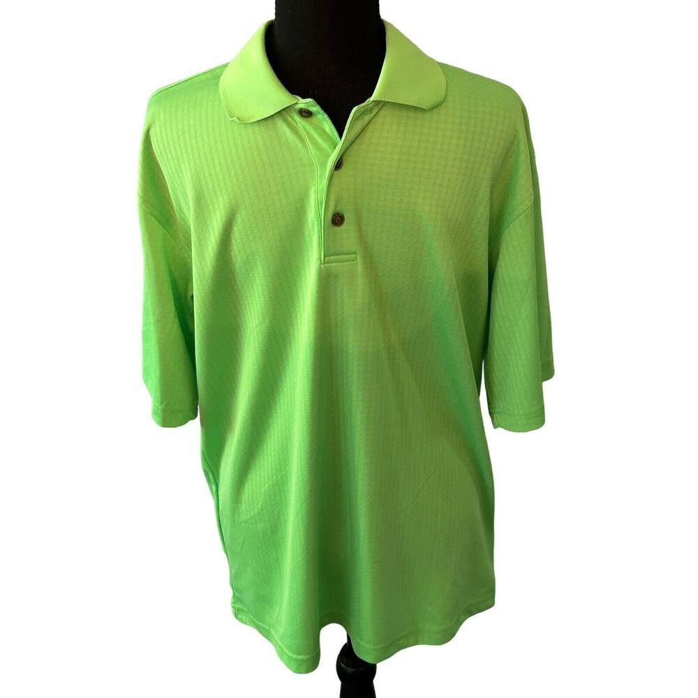 Pebble Beach Polo Shirt Mens Medium Lime Green Golf Golfer Links